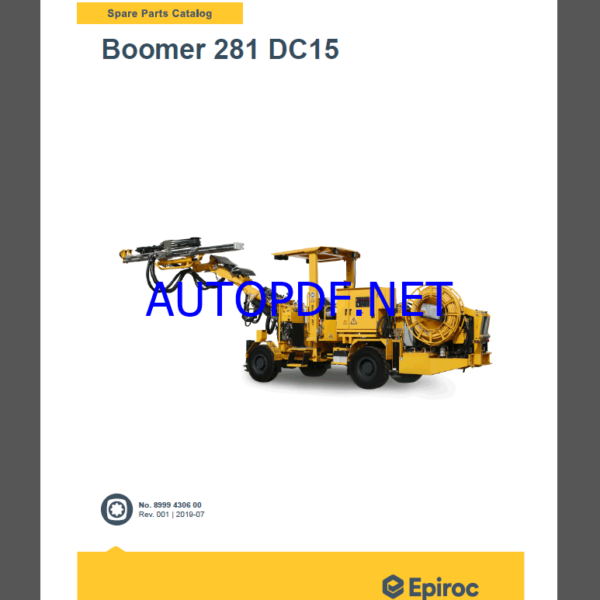 Epiroc Boomer 281-DC15 Spare parts catalog