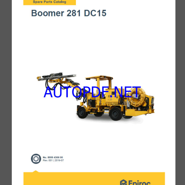 Epiroc Boomer 281-DC15 Spare parts catalog