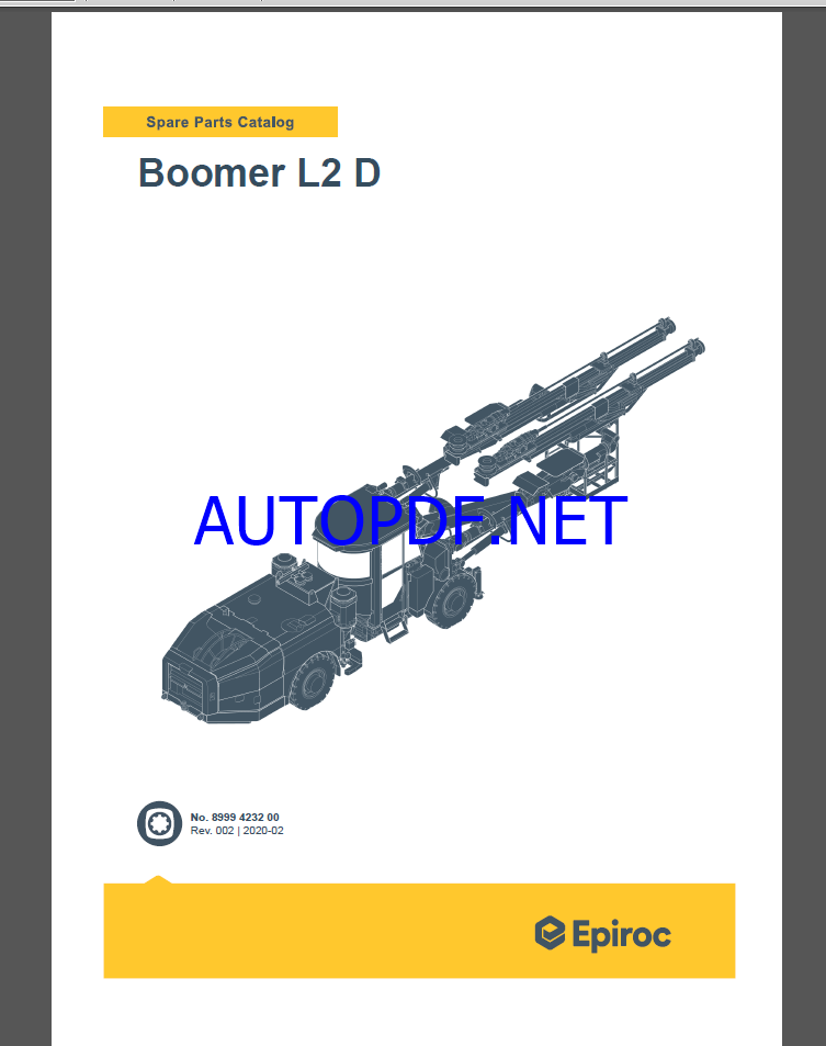 Epiroc Boomer L2 D Spare parts catalog