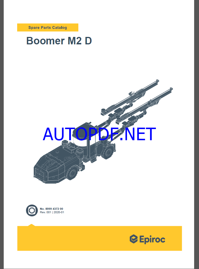 Epiroc Boomer M2 D Spare parts catalog