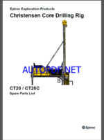 Epiroc Christensen Core Drilling Rig CT20 & CT20C Spare parts catalog