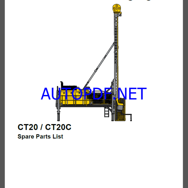 Epiroc Christensen Core Drilling Rig CT20 & CT20C Spare parts catalog