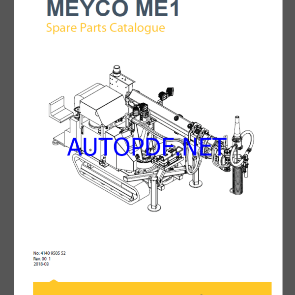 Epiroc Concrete Spraying Equipment MEYCO ME1 Spare parts catalog