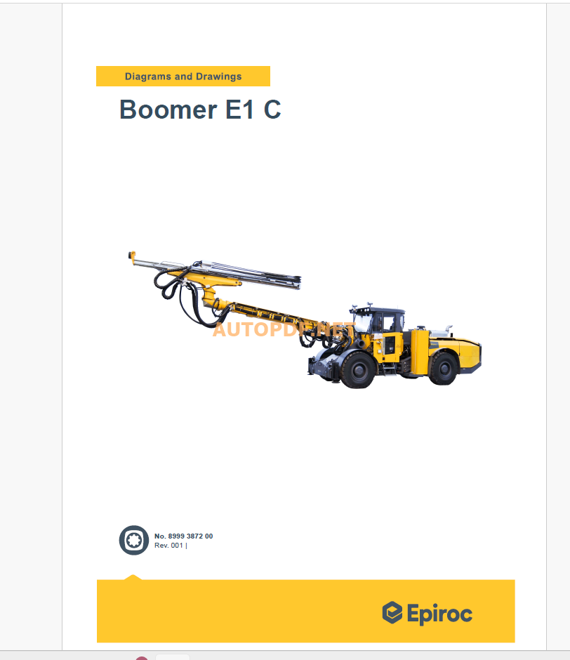 Epiroc Boomer E1 C Diagrams and Drawings Manual