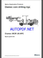 Epiroc Diamec MCR U6 APC Spare parts catalog