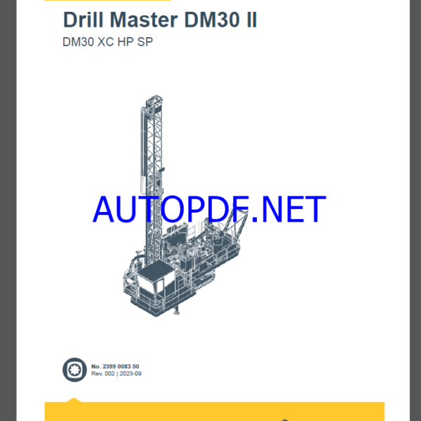 Epiroc Drill Master DM30 II XC HP SP Spare parts catalog