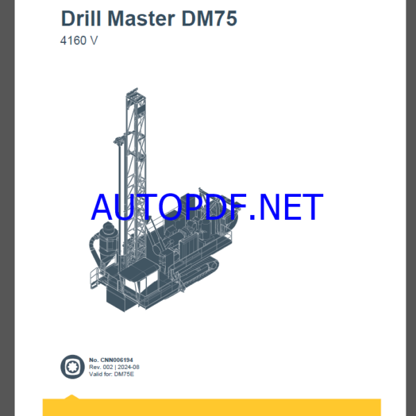 Epiroc Drill Master DM75 4160V Spare parts catalog