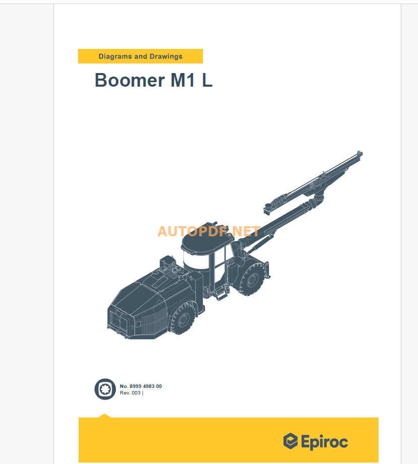 Epiroc Boomer M1 L Diagrams and Drawings Manual