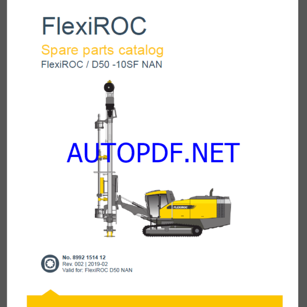 Epiroc FlexiROC D50 -10SF NAN Spare parts catalog