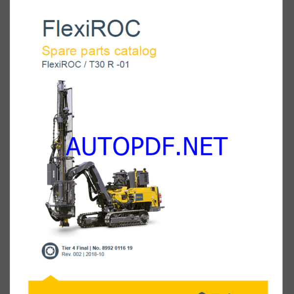 Epiroc FlexiROC T30 R -01 Spare parts catalog