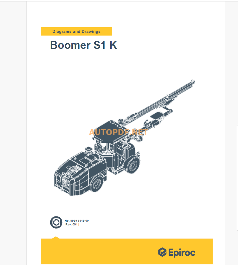 Epiroc Boomer S1 K Diagrams and Drawings Manual