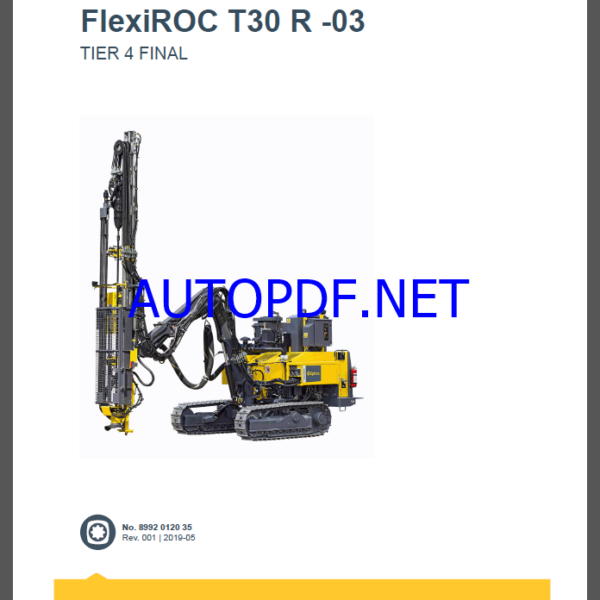 Epiroc FlexiROC T30 R-03 Tier 4 Final Spare parts catalog