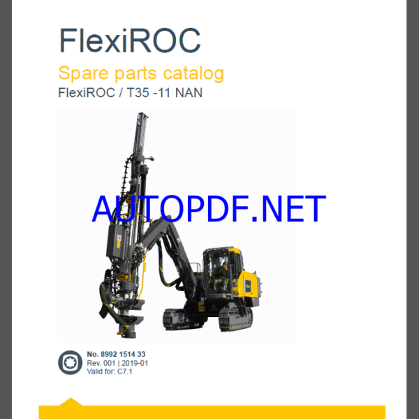 Epiroc FlexiROC T35 -11 NAN Spare parts catalog