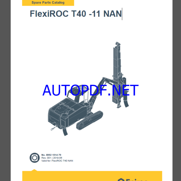 Epiroc FlexiROC T40 -11 NAN Spare parts catalog