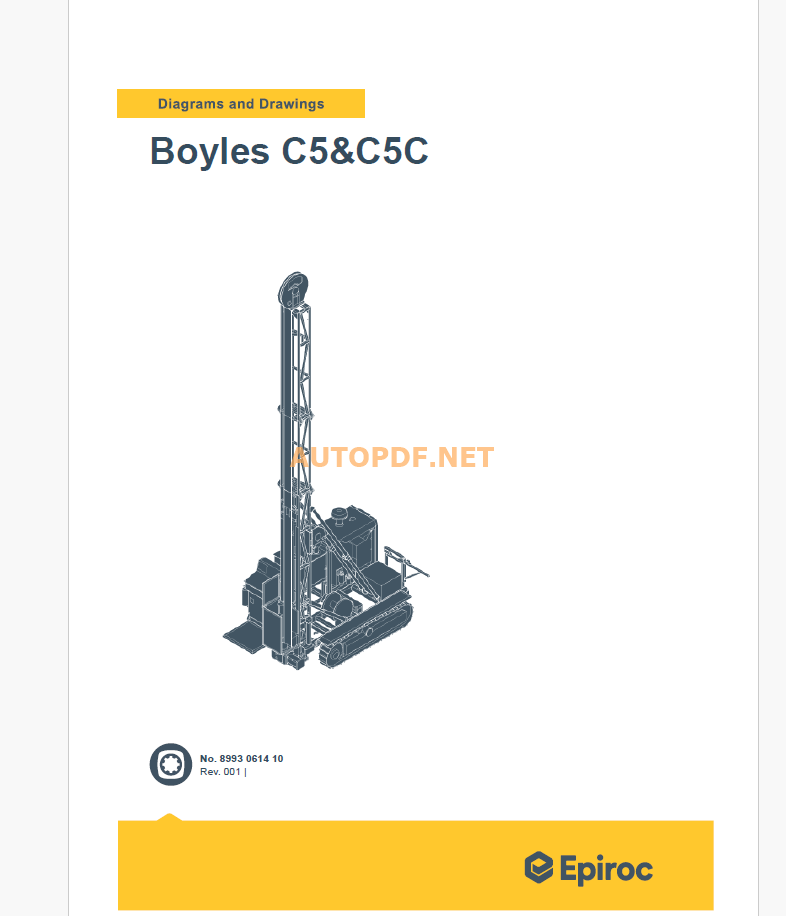 Epiroc Boomer C5&C5C Diagrams and Drawings Manual