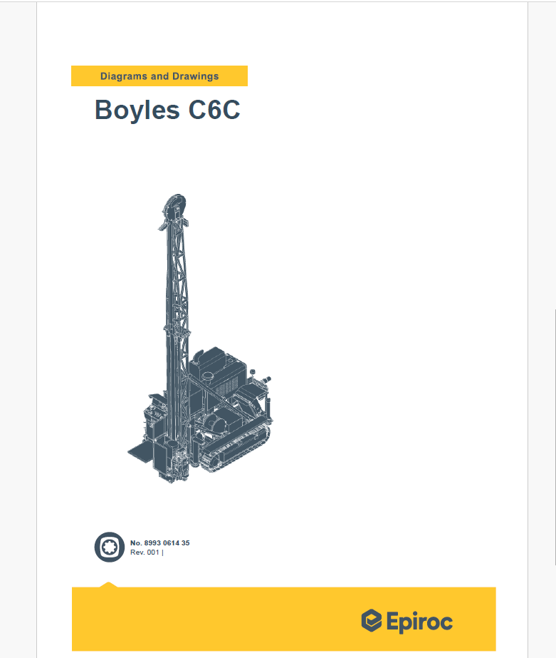 Epiroc Boomer C6C Diagrams and Drawings Manual