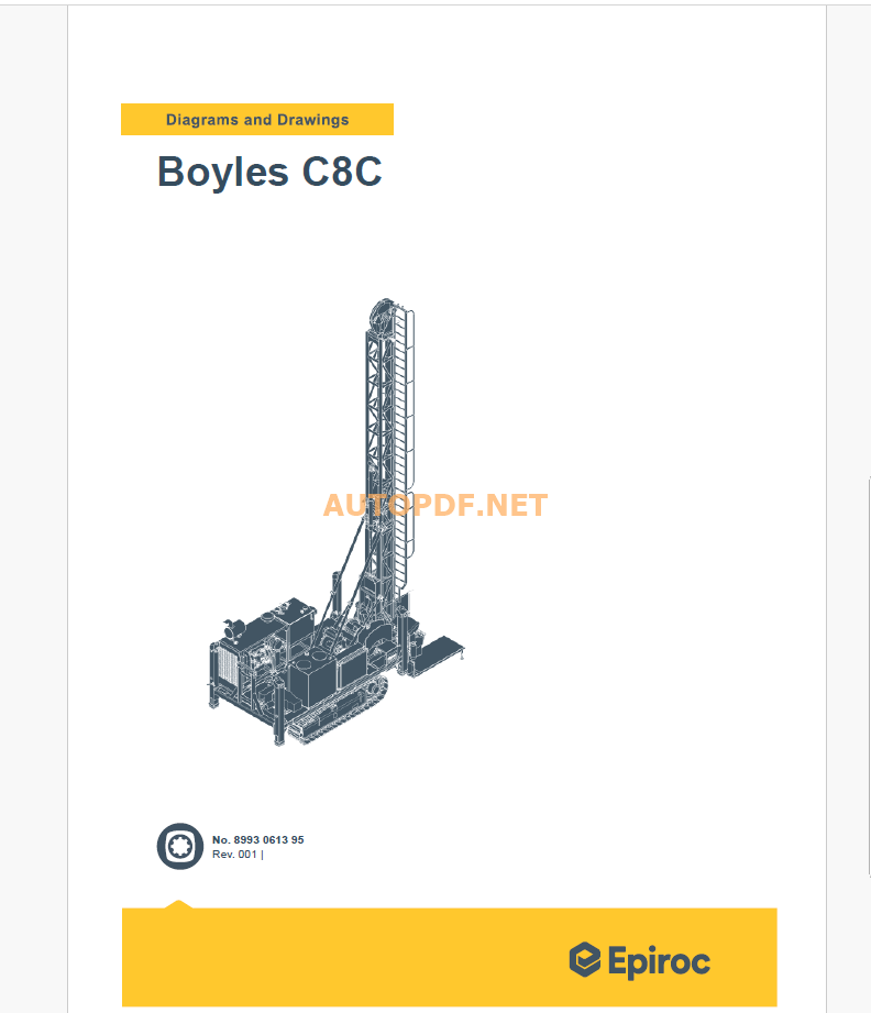 Epiroc Boomer C8C Diagrams and Drawings Manual