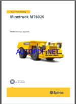 Epiroc Minetruck MT6020 Spare parts catalog