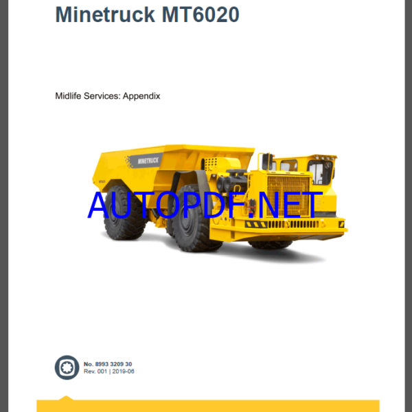 Epiroc Minetruck MT6020 Spare parts catalog