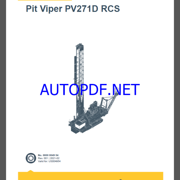 Epiroc Pit Viper PV-271D RCS Spare parts catalog