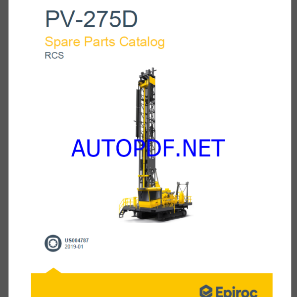 Epiroc Pit Viper PV-275D RCS Spare parts catalog