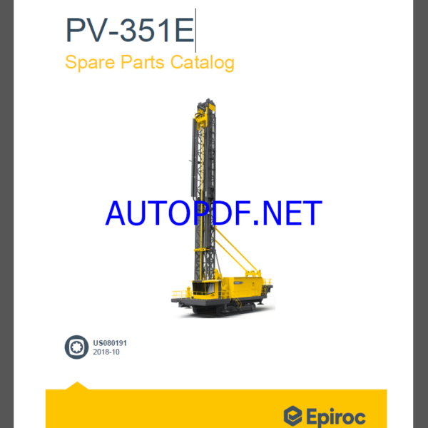 Epiroc Pit Viper PV-351E Spare parts catalog