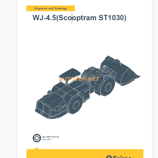 Epiroc WJ-4.5(Scooptram ST1030) No. 8997 Diagrams and Drawings Manual