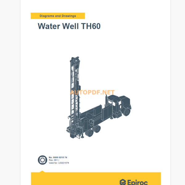 Epiroc Water Well TH60 Diagrams and Drawings Manual