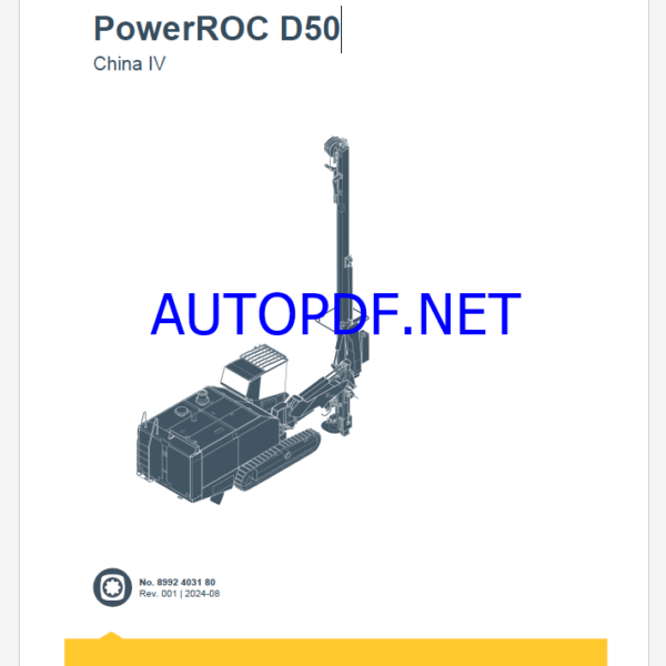 Epiroc PowerROC D50 China IV Spare parts catalog