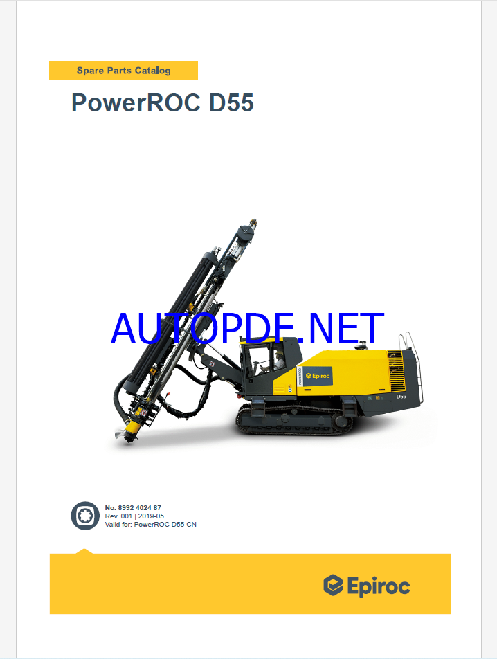 Epiroc PowerROC D55 Spare parts catalog