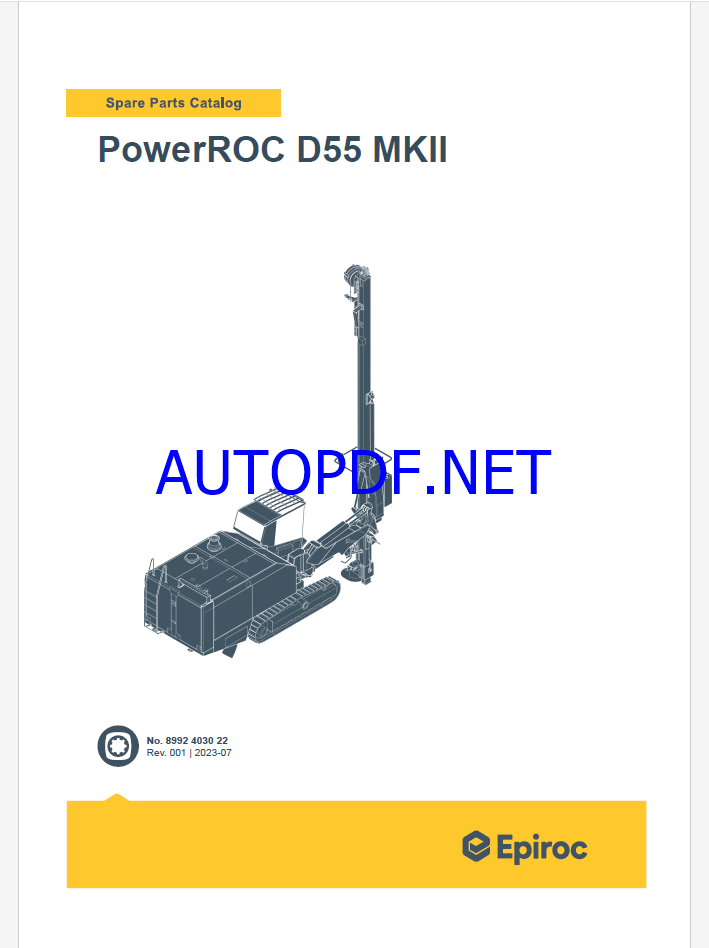 Epiroc PowerROC D55 MKII Spare parts catalog