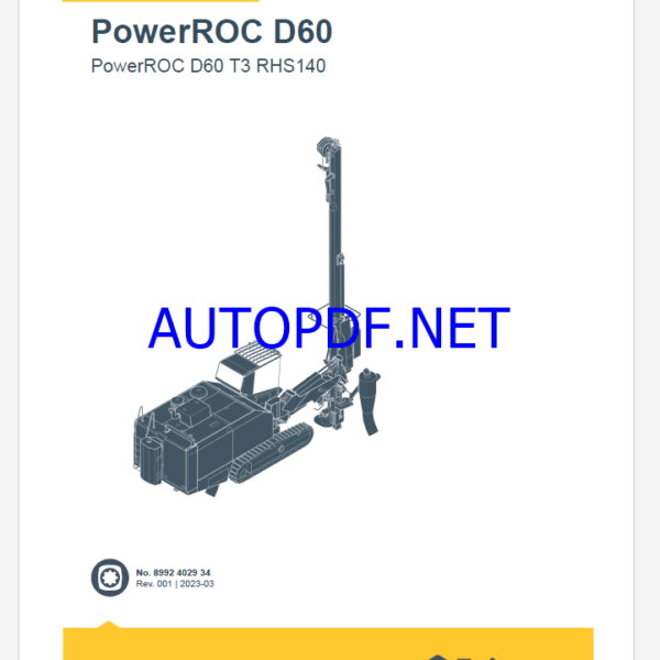 Epiroc PowerROC D60 T3 RHS140 Spare parts catalog