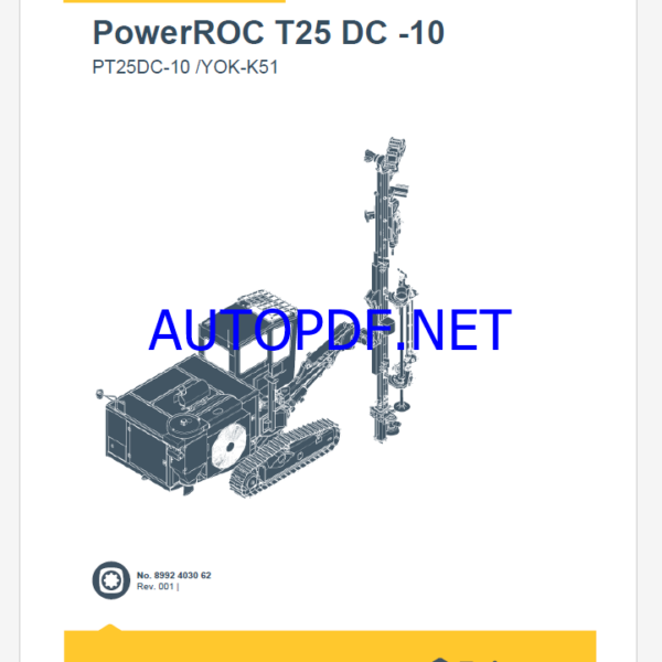 Epiroc PowerROC T25 DC -10 YOK-K51 Spare parts catalog