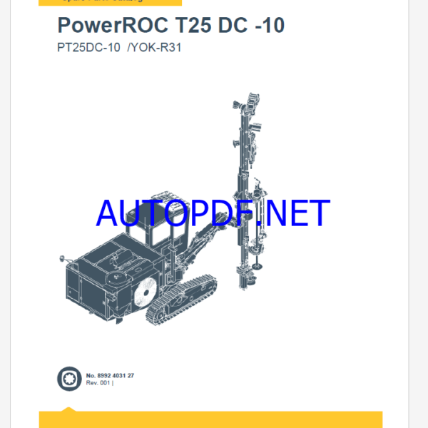 Epiroc PowerROC T25 DC -10 YOK-K51 Spare parts catalog