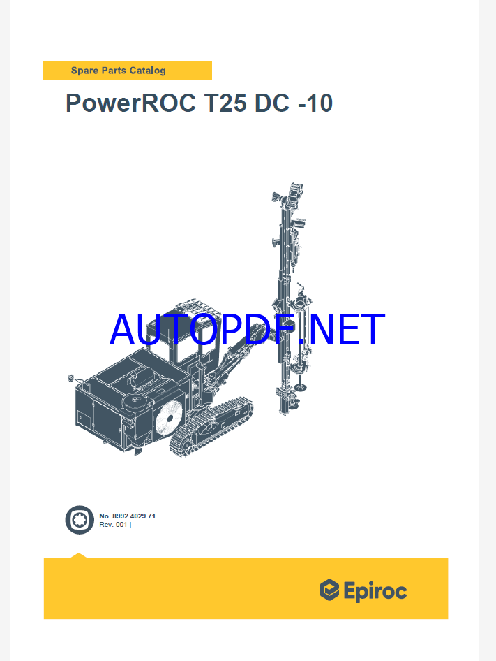 Epiroc PowerROC T25DC-10 Spare parts catalog