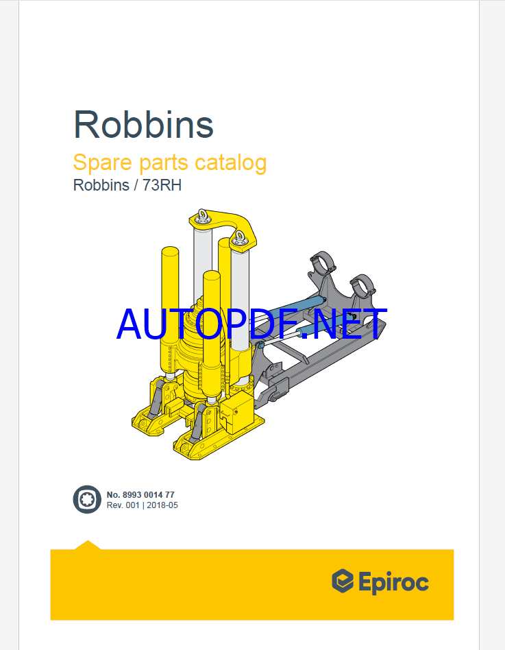 Epiroc Robbins 73RH Spare parts catalog