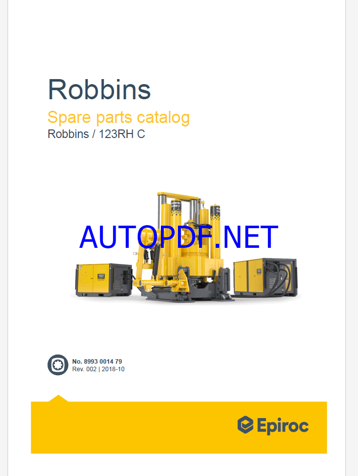 Epiroc Robbins 123RH C Spare parts catalog