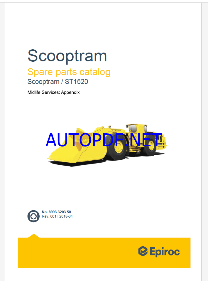 Epiroc Scooptram ST1520 Spare parts catalog