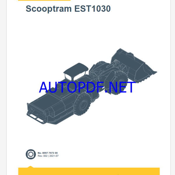 Epiroc Scooptram EST1030 Spare parts catalog