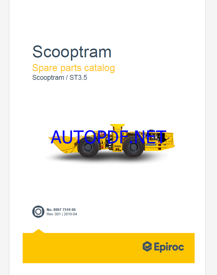 Epiroc Scooptram ST3.5 Spare parts catalog