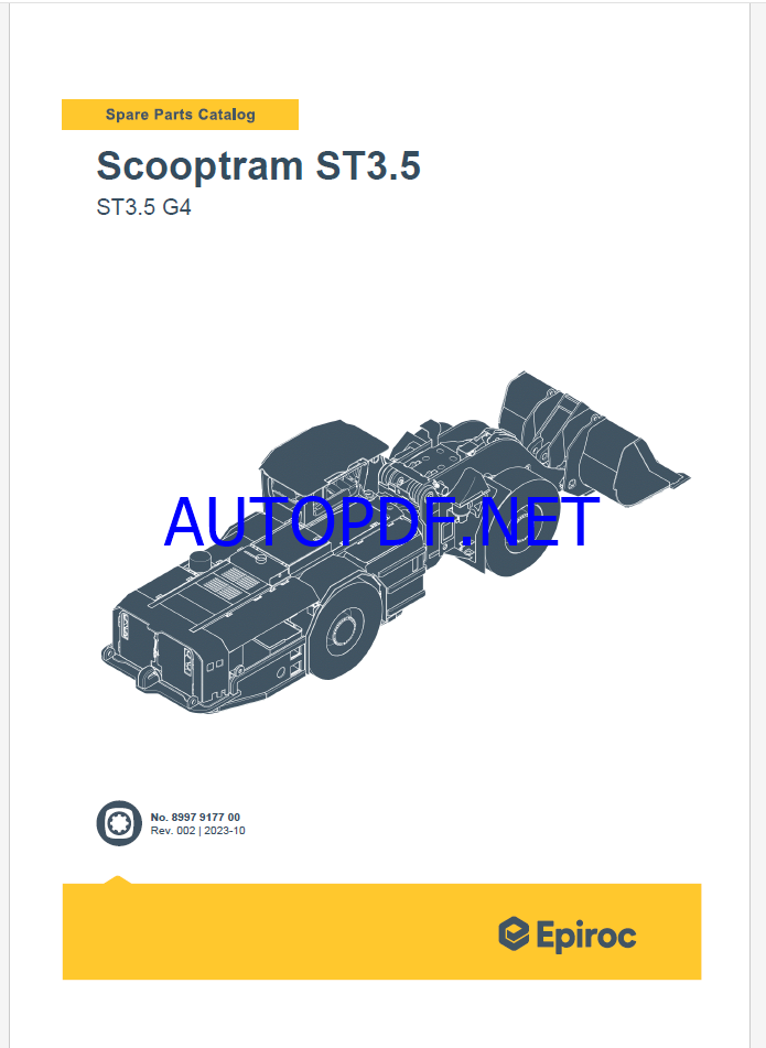 Epiroc Scooptram ST3.5 G4 Spare parts catalog