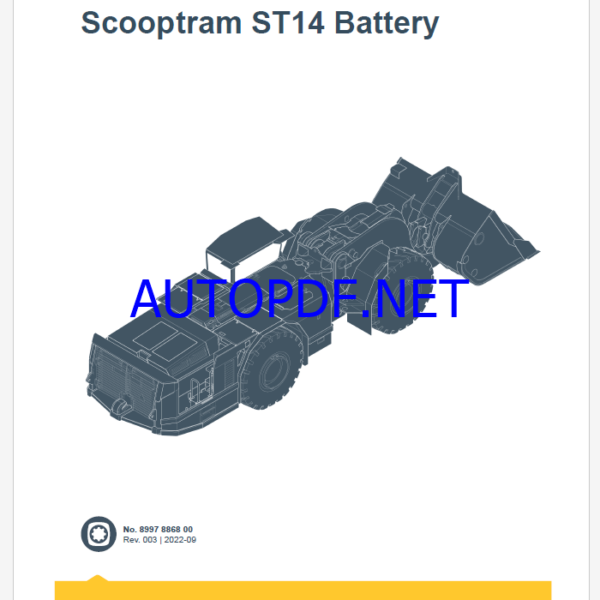 Epiroc Scooptram ST14 Battery Spare parts catalog