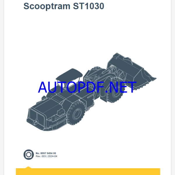 Epiroc Scooptram ST1030 Spare parts catalog