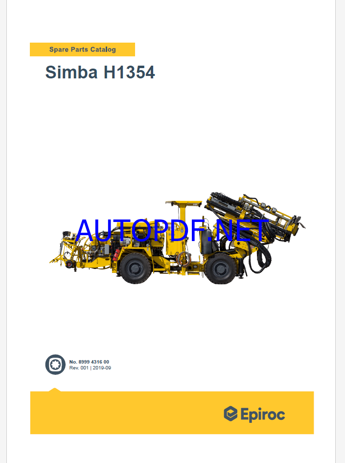 Epiroc Simba H1354 Spare parts catalog