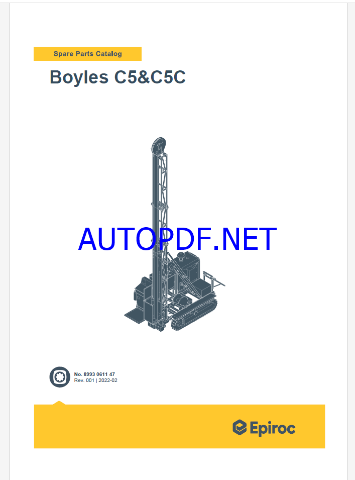 Epiroc Boyles C5&C5C Spare parts catalog