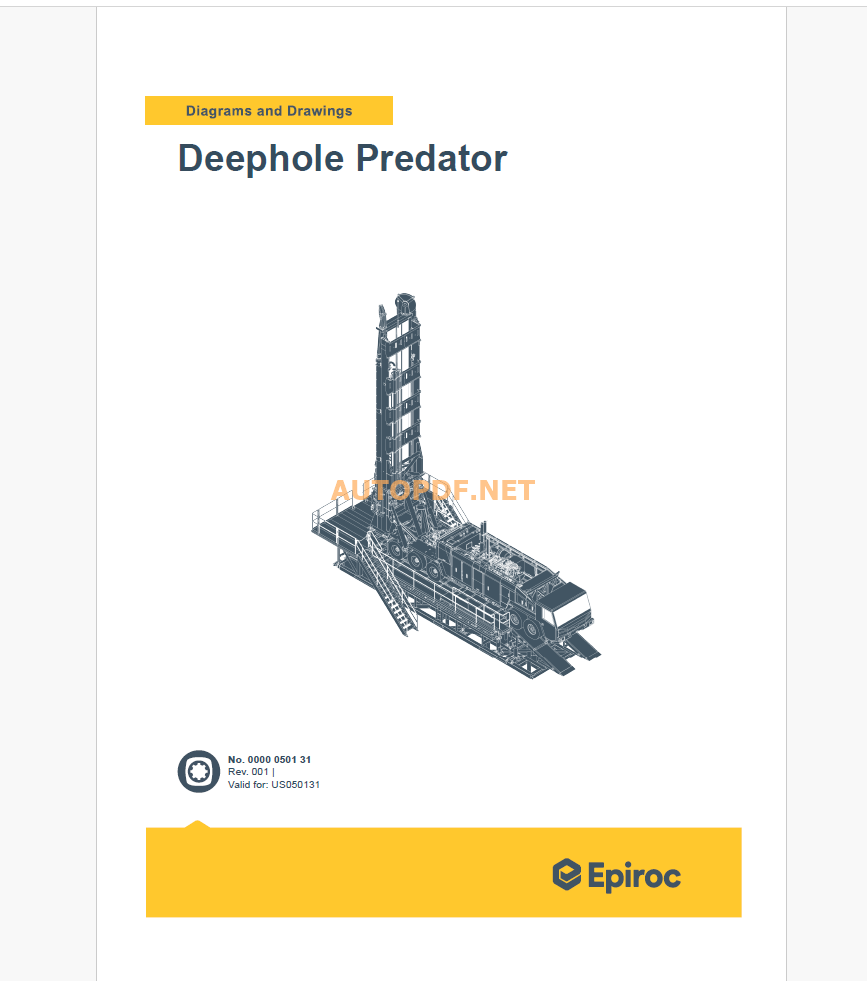 Epiroc Deephole Predator Diagrams and Drawings Manual