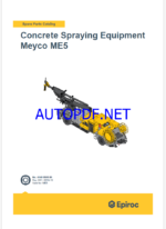 Epiroc Concrete Spraying Equipment MEYCO ME5 Spare parts catalog