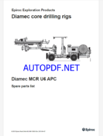 Epiroc Diamec MCR U6 APC Spare parts catalog