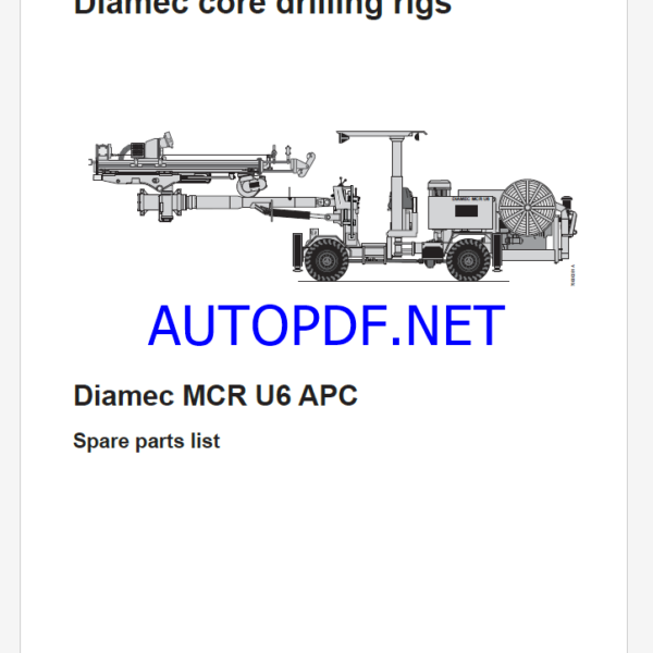 Epiroc Diamec MCR U6 APC Spare parts catalog