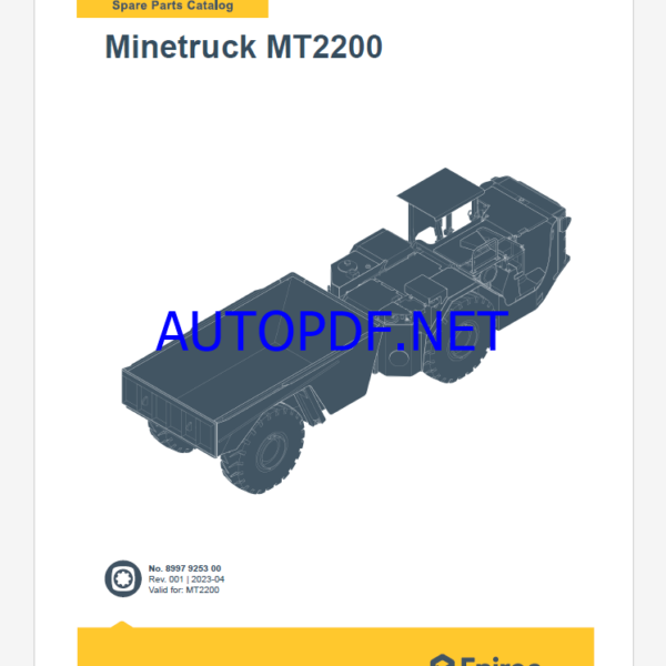 Epiroc Minetruck MT2200 Spare parts catalog